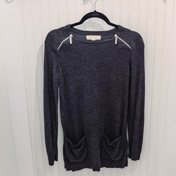 MICHAEL Michael Kors Tops - Michael Kors Charcoal Gray Sweater Tunic Top